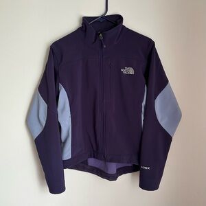 The North Face Dark & Light Purple Apex Bionic Fleece Lining Jacket Size Medium